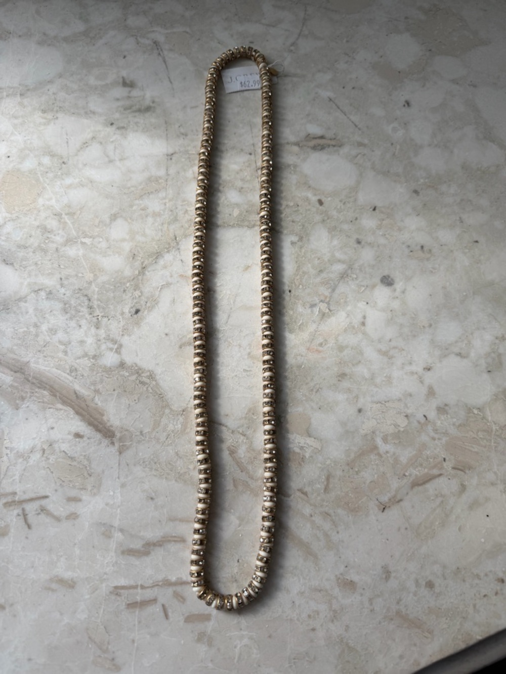 J. Crew Gold & White Beaded Women's Necklace